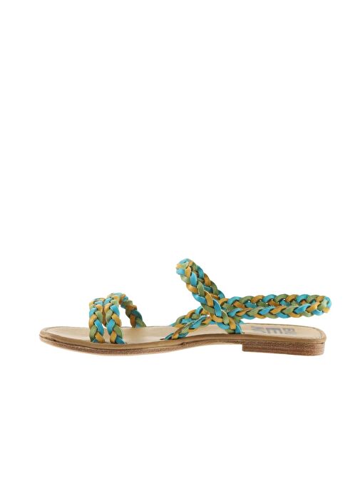 Bueno Shoes Sarı Multi Deri Kadın Sandalet 01wu3417 - Görsel 5