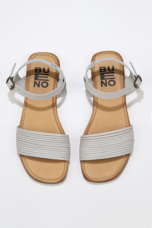 Bueno Shoes Gri Deri Kadın Sandalet 01wu3420 - Görsel 2