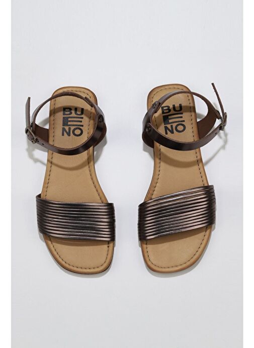 Bueno Shoes Taba Parlak Deri Kadın Sandalet 01wu3420 - Görsel 2