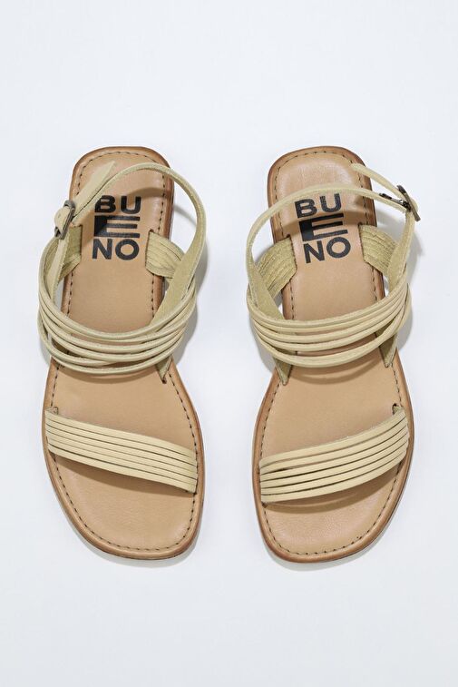 Bueno Shoes Sarı Deri Kadın Sandalet 01wu3421 - Görsel 2