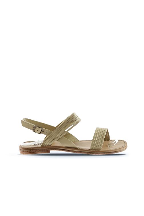 Bueno Shoes Sarı Deri Kadın Sandalet 01wu3421 - Görsel 3