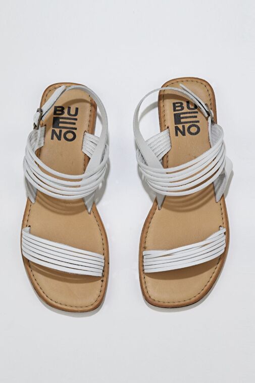 Bueno Shoes Beyaz Deri Kadın Sandalet 01wu3421 - Görsel 2