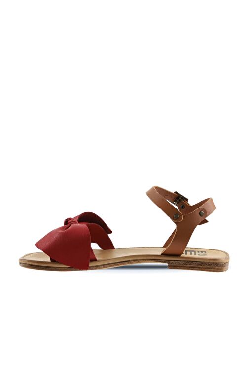 Bueno Shoes Kırmızı Taba Deri Kadın Sandalet 01wu3424 - Görsel 5