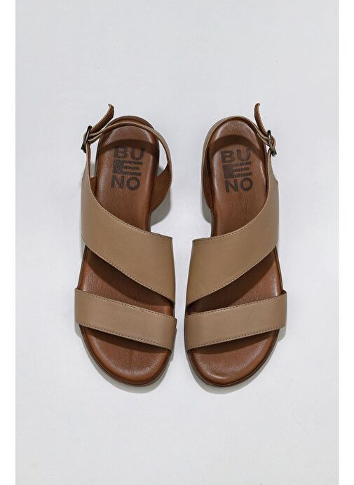 Bueno Shoes Vizon Deri Kadın Sandalet 01wl1508 - Görsel 2