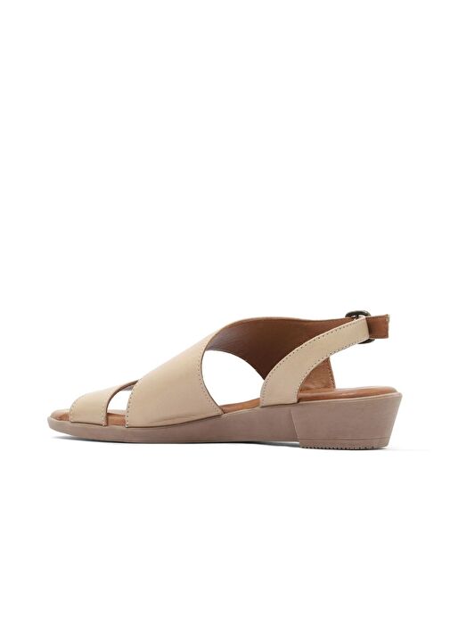Bueno Shoes Vizon Deri Kadın Sandalet 01wl1508 - Görsel 6