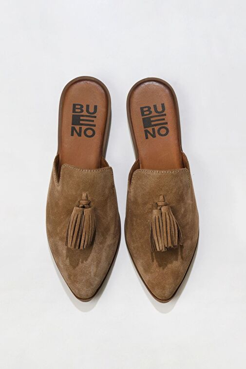 Bueno Shoes Taba Süet Kadın Düz Terlik 01wn0111 - Görsel 5