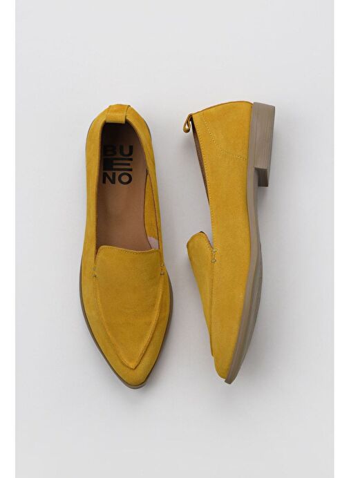 Bueno Shoes Sarı Süet Kadın Düz Babet 01wn0128 - Görsel 2