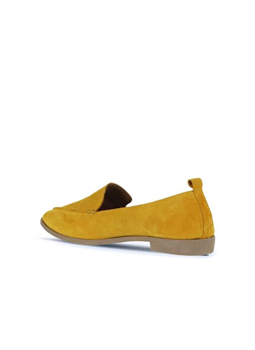 Bueno Shoes Sarı Süet Kadın Düz Babet 01wn0128 - Görsel 6