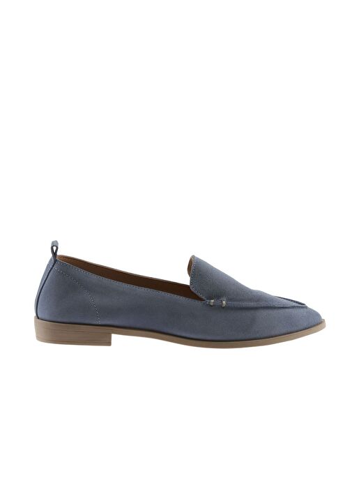 Bueno Shoes Mavi Süet Kadın Düz Babet 01wn0128 - Görsel 3