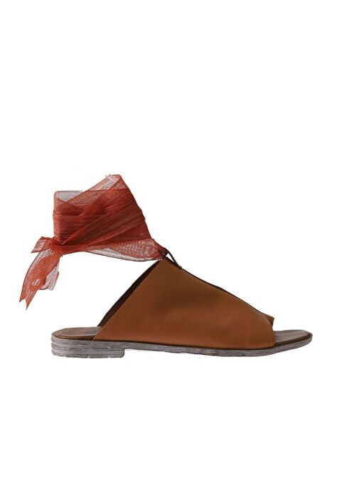Bueno Shoes Taba Deri Kadın Parmak Arası Sandalet 01wn5008 - Görsel 2