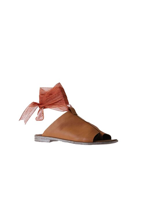 Bueno Shoes Taba Deri Kadın Parmak Arası Sandalet 01wn5008 - Görsel 3