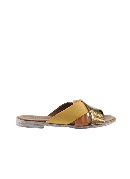 Bueno Shoes Bakır Multi Deri Kadın Düz Terlik 01wn5018 - Görsel 3