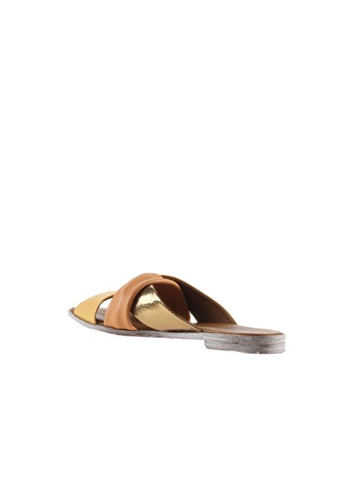 Bueno Shoes Bakır Multi Deri Kadın Düz Terlik 01wn5018 - Görsel 6