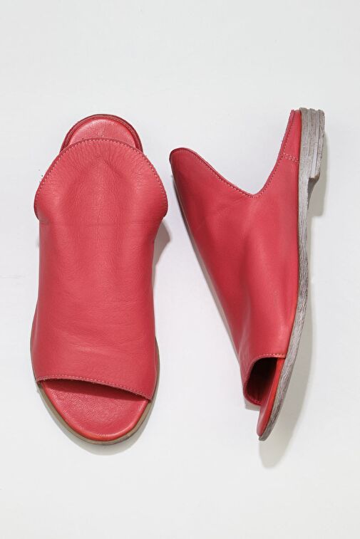 Bueno Shoes Fuşya Deri Kadın Düz Terlik 01wn5019 - Görsel 2