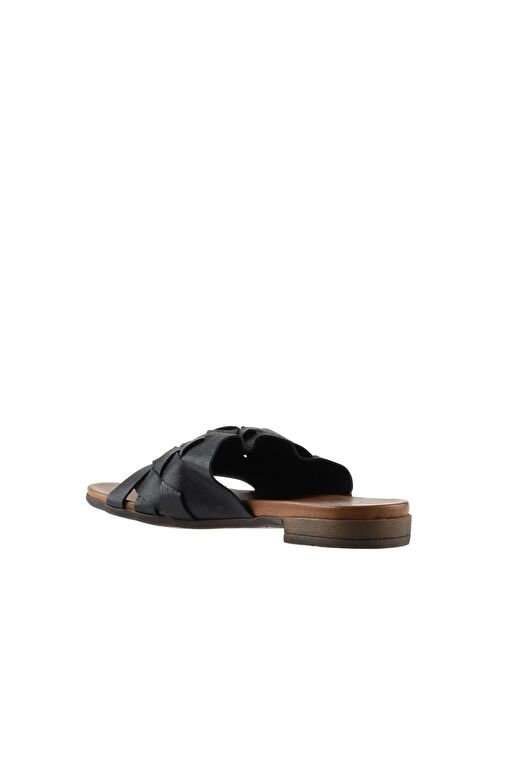 Bueno Shoes Siyah Deri Kadın Parmak Arası Terlik 01wq0501 - Görsel 6