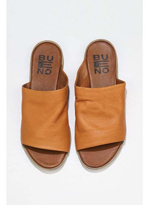 Bueno Shoes Taba Deri Kadın Düz Terlik 01wq2009 - Görsel 2