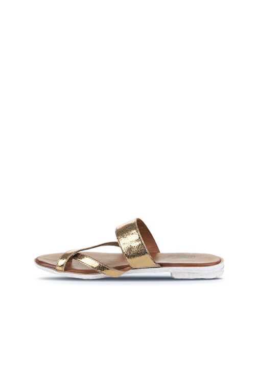 Bueno Shoes Bronz Deri Kadın Parmak Arası Terlik 01wq2012 - Görsel 5