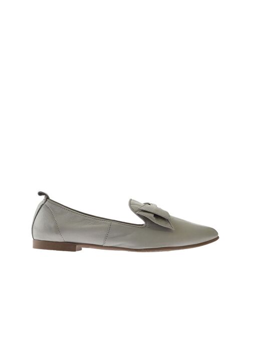 Bueno Shoes Gri Deri Kadın Düz Babet 01wr3117 - Görsel 3