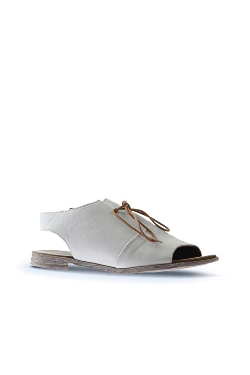 Bueno Shoes Beyaz Deri Kadın Sandalet 01ws2510 - Görsel 4