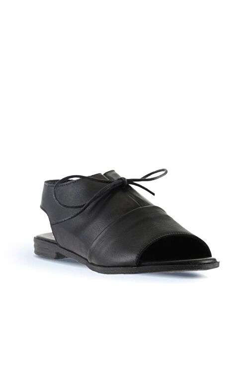 Bueno Shoes Siyah Deri Kadın Sandalet 01ws2510 - Görsel 3