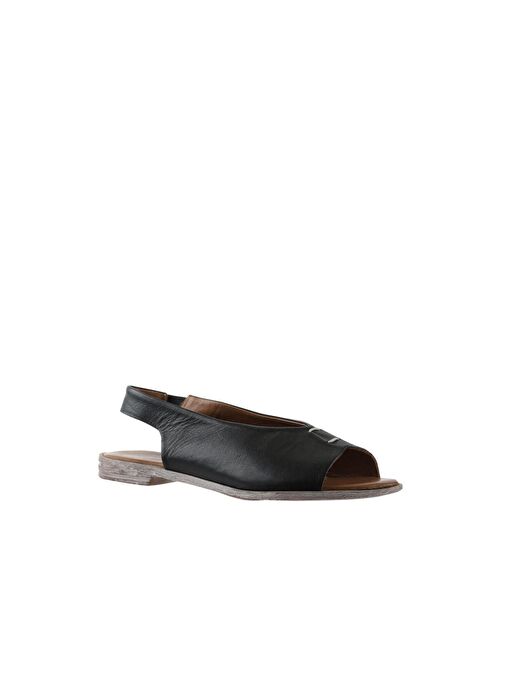 Bueno Shoes Siyah Deri Kadın Sandalet 01ws2512 - Görsel 4