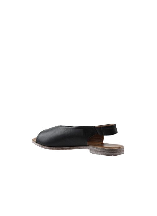 Bueno Shoes Siyah Deri Kadın Sandalet 01ws2512 - Görsel 6