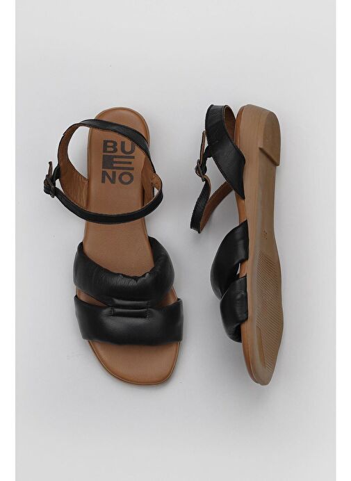 Bueno Shoes Siyah Khv-bej Deri Kadın Sandalet 01ws6010 - Görsel 2
