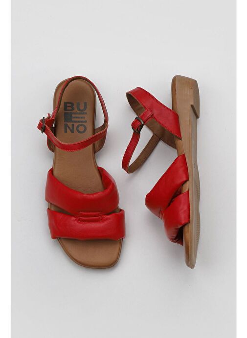 Bueno Shoes Kırmızı Deri Kadın Sandalet 01ws6010 - Görsel 2