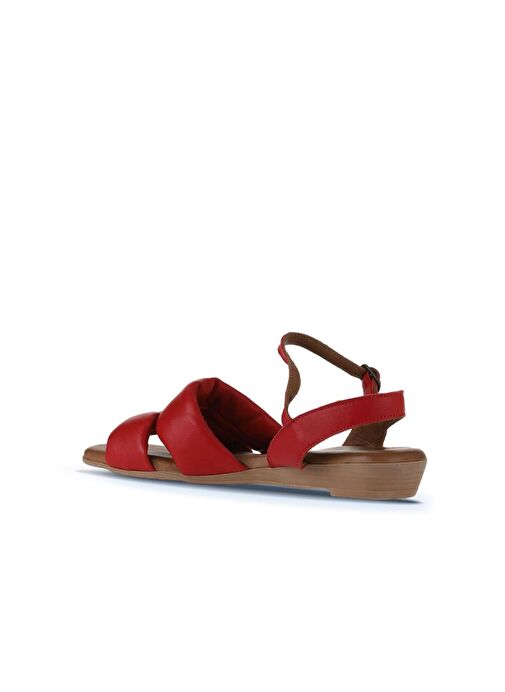 Bueno Shoes Kırmızı Deri Kadın Sandalet 01ws6010 - Görsel 6