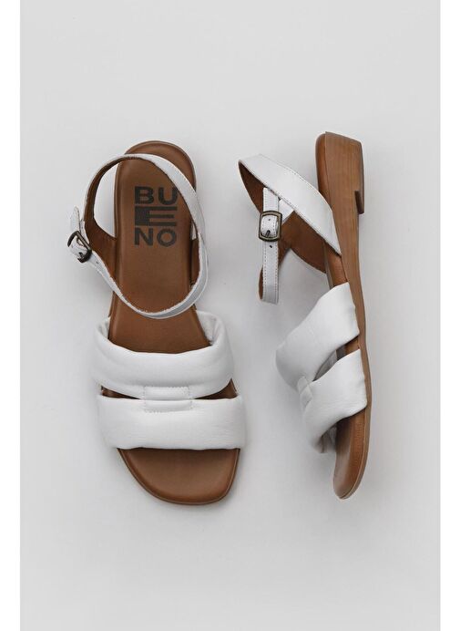 Bueno Shoes Beyaz Deri Kadın Sandalet 01ws6010 - Görsel 2
