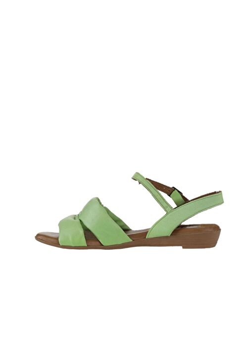 Bueno Shoes Yeşil Deri Kadın Sandalet 01ws6010 - Görsel 5