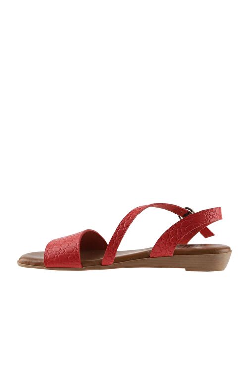 Bueno Shoes Kırmızı Deri Kadın Sandalet 01ws6012 - Görsel 5