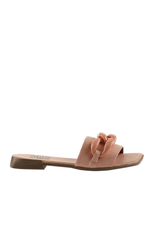 Bueno Shoes Pudra Deri Kadın Düz Terlik 01wu1815 - Görsel 3