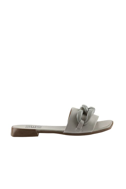 Bueno Shoes Ekru Deri Kadın Düz Terlik 01wu1815 - Görsel 3