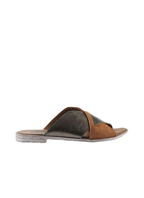 Bueno Shoes Taba Haki Süet-deri Kadın Düz Terlik 01wu3000 - Görsel 3