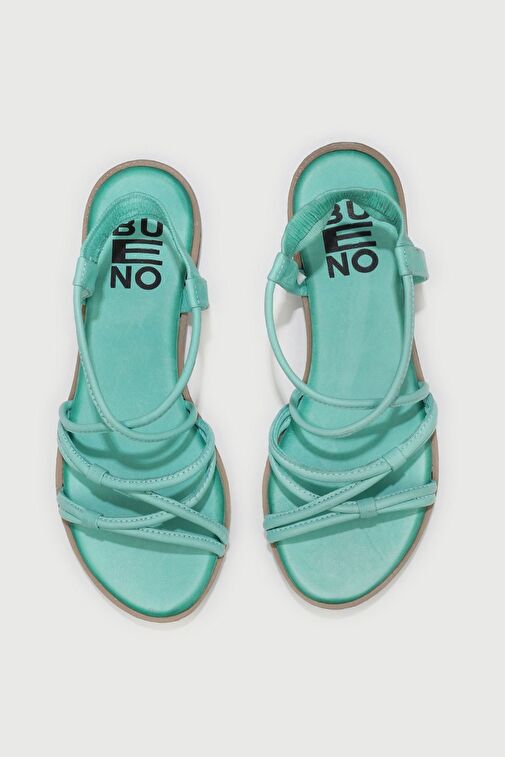 Bueno Shoes Yeşil Deri Kadın Sandalet 01wu3004 - Görsel 2