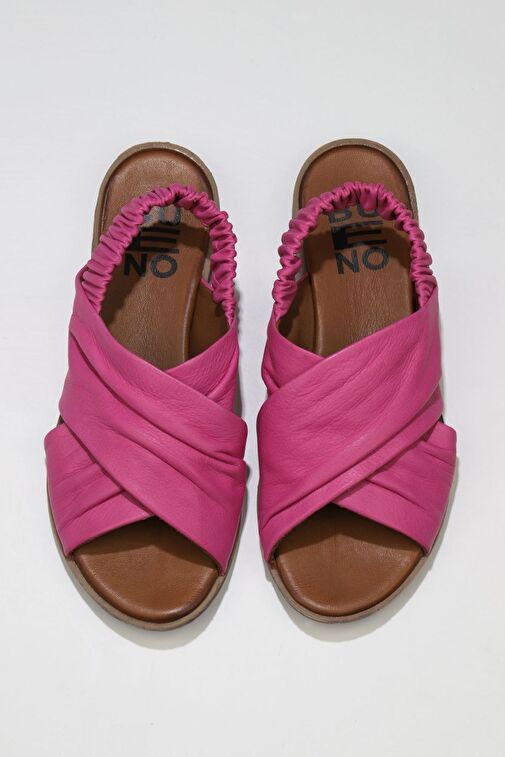 Bueno Shoes Fuşya Deri Kadın Sandalet 01wu3005 - Görsel 4