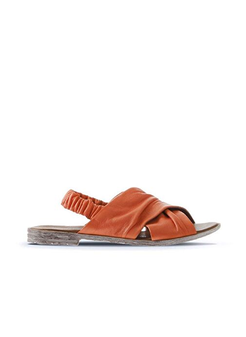 Bueno Shoes Turuncu Deri Kadın Sandalet 01wu3005 - Görsel 3