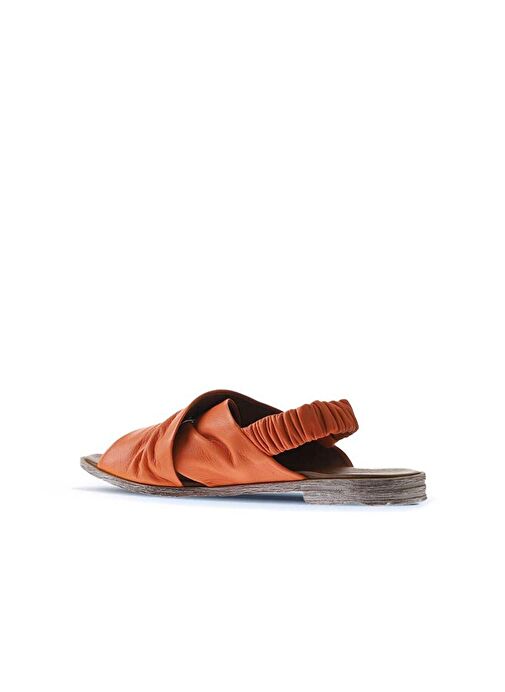 Bueno Shoes Turuncu Deri Kadın Sandalet 01wu3005 - Görsel 6