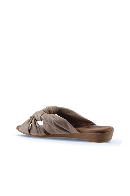 Bueno Shoes Gri Deri Kadın Düz Terlik 01wu8800 - Görsel 6