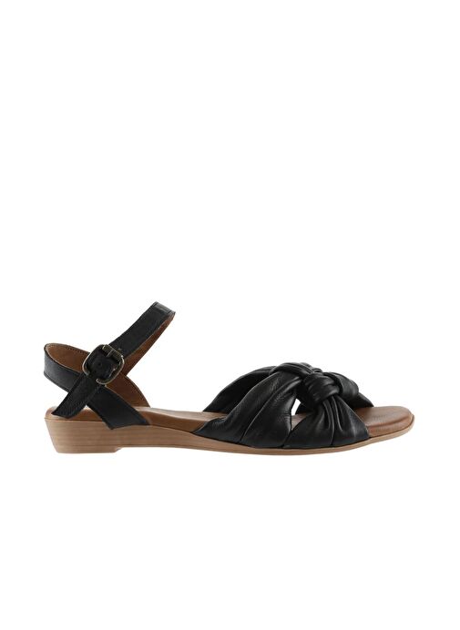 Bueno Shoes Siyah Khv-bej Deri Kadın Sandalet 01wu8802 - Görsel 3