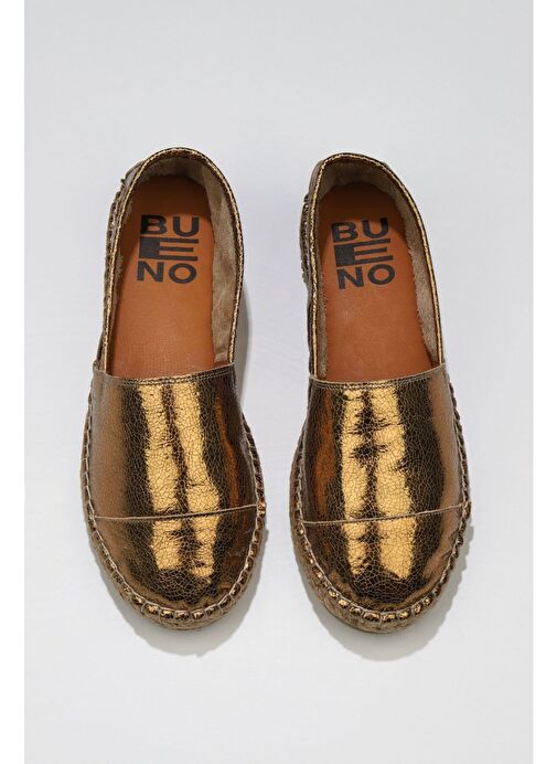 Bueno Shoes Bronz Deri Kadın Espadril Ayakkabı 01wj0300 - Görsel 2