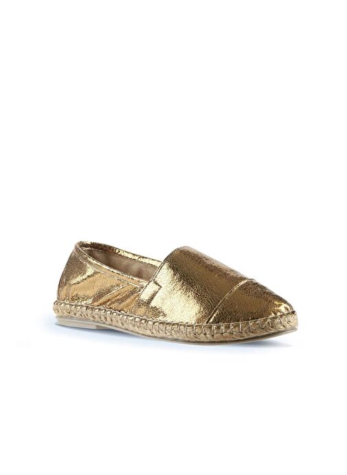Bueno Shoes Bronz Deri Kadın Espadril Ayakkabı 01wj0300 - Görsel 4