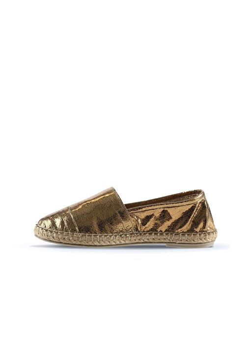 Bueno Shoes Bronz Deri Kadın Espadril Ayakkabı 01wj0300 - Görsel 5