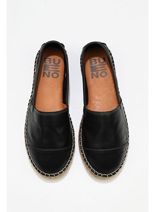 Bueno Shoes Siyah Deri Kadın Espadril Ayakkabı 01wj0300 - Görsel 2