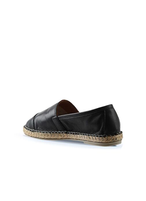 Bueno Shoes Siyah Deri Kadın Espadril Ayakkabı 01wj0300 - Görsel 6