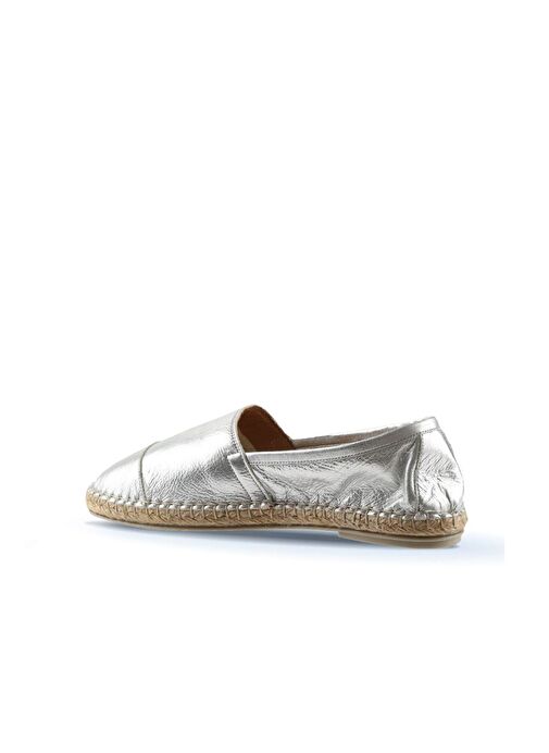 Bueno Shoes Gümüş Deri Kadın Espadril Ayakkabı 01wj0300 - Görsel 6