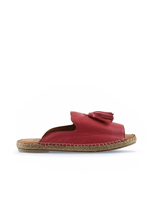 Bueno Shoes Fuşya Deri Kadın Espadril Terlik 01wj0311 - Görsel 3