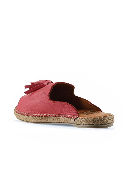 Bueno Shoes Fuşya Deri Kadın Espadril Terlik 01wj0311 - Görsel 6