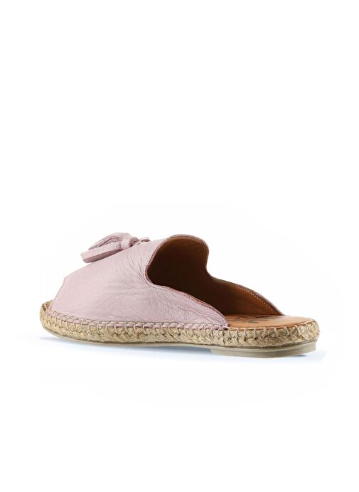 Bueno Shoes Pembe Deri Kadın Espadril Terlik 01wj0311 - Görsel 6